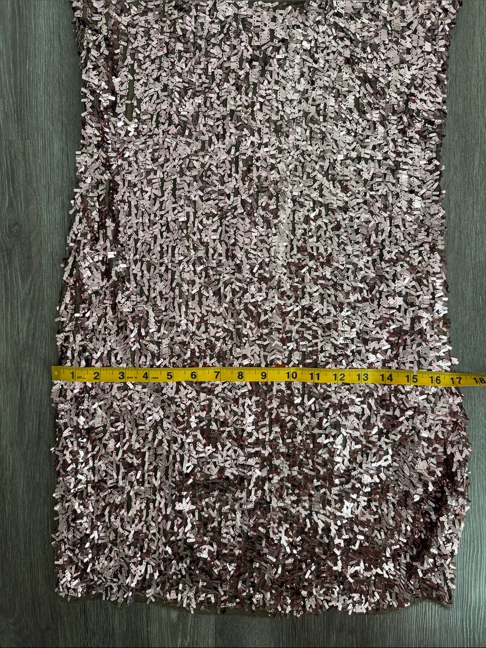 Banana Republic Pink and Olive Sequin Raw Hem Mini Dress - Picture 9 of 12